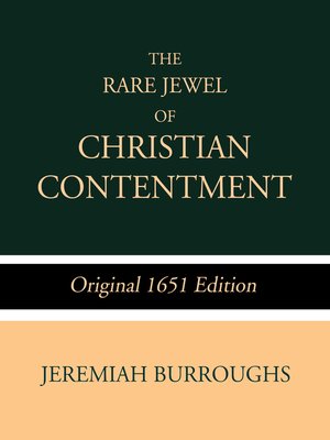The Rare Jewel of Christian Contentment - ebook
